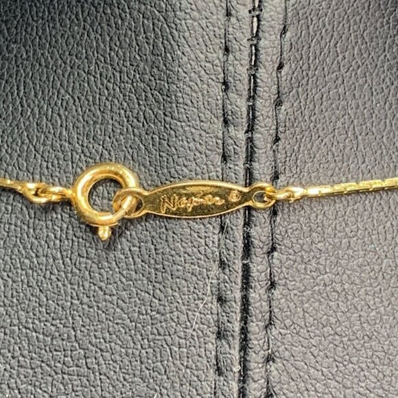 Napier Cocoon Link Chain Faux Pearl Station Necklace Gold Tone Opera Length 22" - Picture 7 of 7